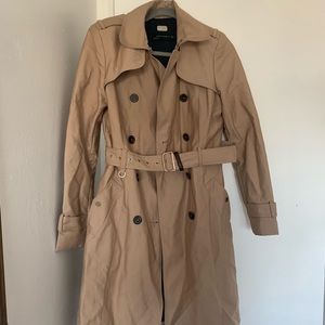 Zara gold trench coat size M